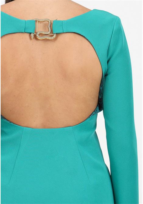 Short green dress for women with open back JUST CAVALLI | 77PAO914N0373180